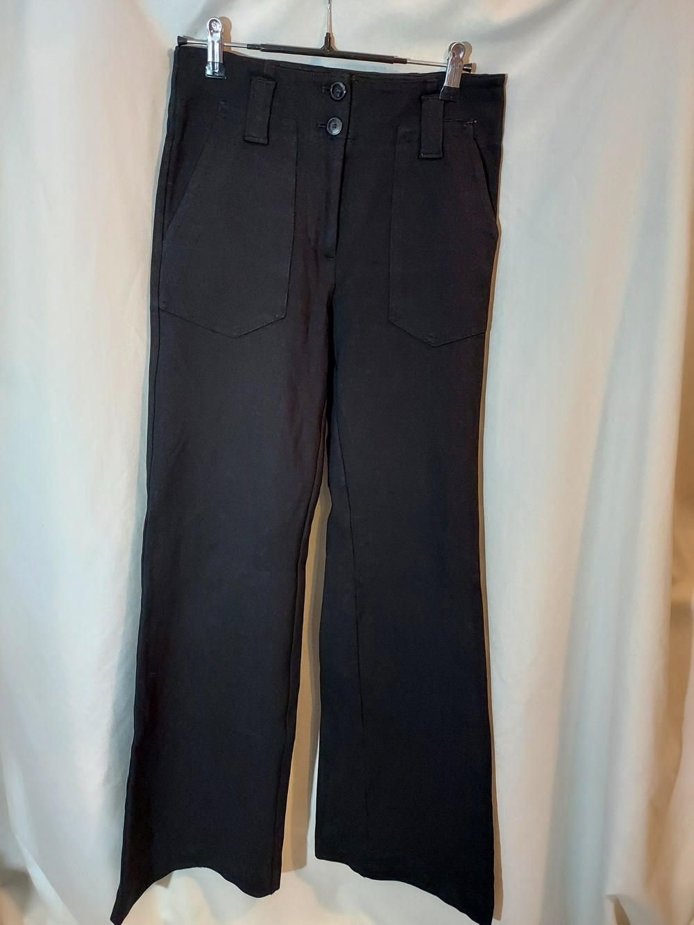 Maeve Anthropologie The Junie High-Rise Wide-Leg Flare Pants Black Size 4
